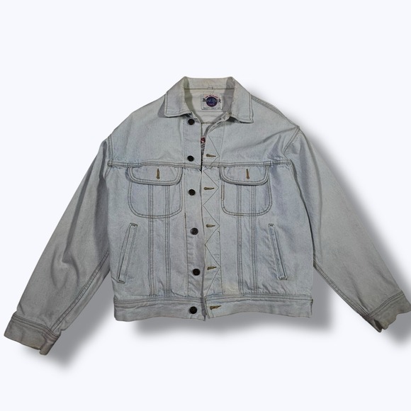 VTG 90s Hard Rock Cafe Jean Jacket S  Honolulu Grunge Streetwear Y2K Graphic - Picture 2 of 11